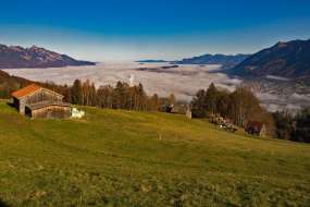 Ehemaliges Bauernhaus im Maiensäss-Stil am Fusse zum Alvier zwischen Heidiland und dem Bodensee in toller Aussichtslage - 1000m ü. M. für 1 - 4 Personen (Nr. 308 - Ostschweiz)