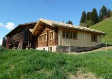 Alp-Ferienhaus (Bijou) mitten in den Wiesen hoch über dem Prättigau 1300 m ü. M. für 1 - 5 Personen (Nr. 041 - Alphaus Graubünden)