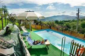 Toskana - Ferienhaus mit Pool, Garten und Sitzplätzen (total 2 Ferienhausteile) in herrlicher Lage für 7 + 4 Personen (Nr. 1006A - Toscana)